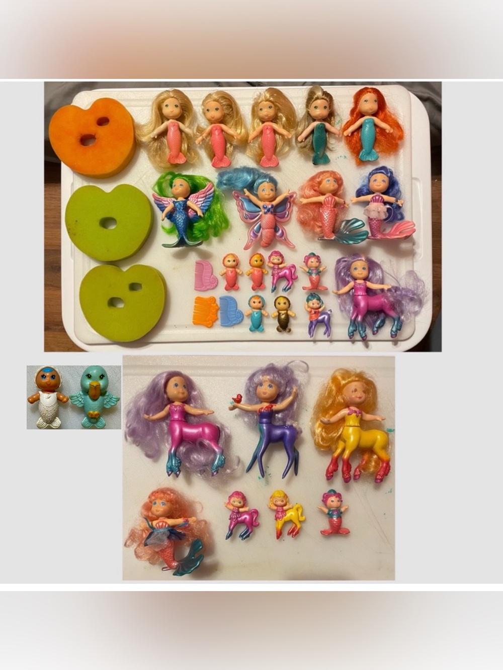 Vintage Kenner sea wees shimmer mermaids shimmer butterfly & Shimmer centaurs